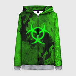 Толстовка на молнии женская BIOHAZARD, цвет: 3D-меланж