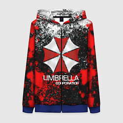 Толстовка на молнии женская UMBRELLA CORP, цвет: 3D-синий