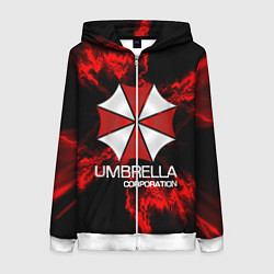 Толстовка на молнии женская UMBRELLA CORP, цвет: 3D-белый