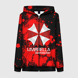 Толстовка на молнии женская UMBRELLA CORP, цвет: 3D-черный