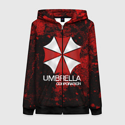 Толстовка на молнии женская UMBRELLA CORP, цвет: 3D-черный