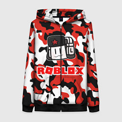 Толстовка на молнии женская ROBLOX, цвет: 3D-черный