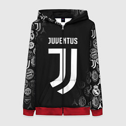 Толстовка на молнии женская JUVENTUS, цвет: 3D-красный