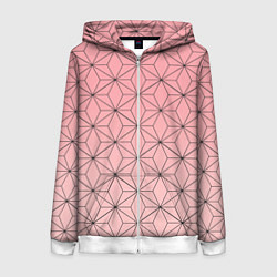 Толстовка на молнии женская NEZUKO KAMADO, цвет: 3D-белый