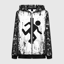 Толстовка на молнии женская PORTAL, цвет: 3D-черный