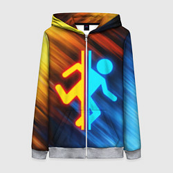 Толстовка на молнии женская PORTAL, цвет: 3D-меланж