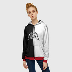 Толстовка на молнии женская ПОШЛАЯ МОЛЛИ, цвет: 3D-красный — фото 2