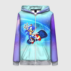 Женская толстовка на молнии Соник