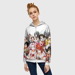 Толстовка на молнии женская Бикини, цвет: 3D-белый — фото 2