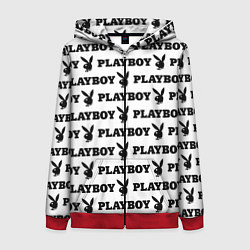 Толстовка на молнии женская PLAYBOY, цвет: 3D-красный