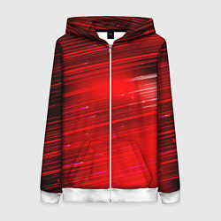 Толстовка на молнии женская Красный свет, цвет: 3D-белый