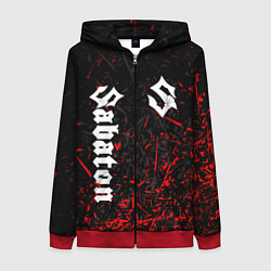 Толстовка на молнии женская SABATON, цвет: 3D-красный