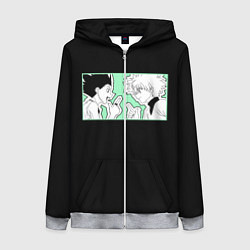 Женская толстовка на молнии Hunter x Hunter Гон и Киллуа