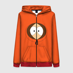 Толстовка на молнии женская Кенни, цвет: 3D-красный