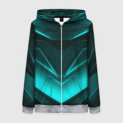 Толстовка на молнии женская NEON GEOMETRY STRIPES, цвет: 3D-меланж