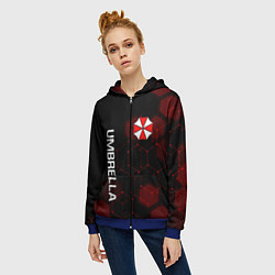 Толстовка на молнии женская UMBRELLA CORP, цвет: 3D-синий — фото 2