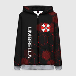 Толстовка на молнии женская UMBRELLA CORP, цвет: 3D-меланж