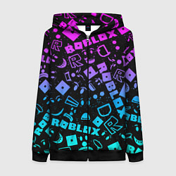 Толстовка на молнии женская Roblox, цвет: 3D-черный