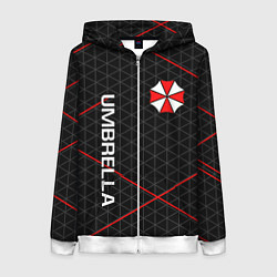 Толстовка на молнии женская UMBRELLA CORP, цвет: 3D-белый