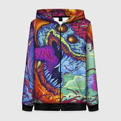 Толстовка на молнии женская HYPERBEAST, цвет: 3D-черный