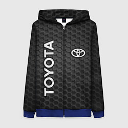 Толстовка на молнии женская TOYOTA, цвет: 3D-синий