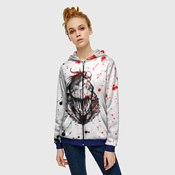Толстовка на молнии женская УБИЙЦА ГОБЛИНОВ, цвет: 3D-синий — фото 2