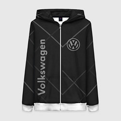 Толстовка на молнии женская VOLKSWAGEN, цвет: 3D-белый