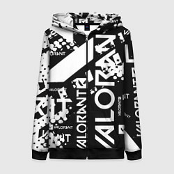 Толстовка на молнии женская Valorant, цвет: 3D-черный