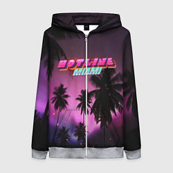 Женская толстовка на молнии HOTLINE MIAMI