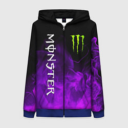Толстовка на молнии женская MONSTER ENERGY, цвет: 3D-синий