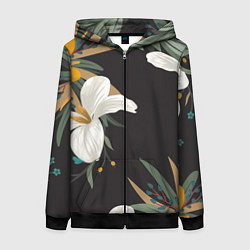 Женская толстовка на молнии Цветочный арт