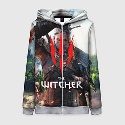 Толстовка на молнии женская The Witcher, цвет: 3D-меланж