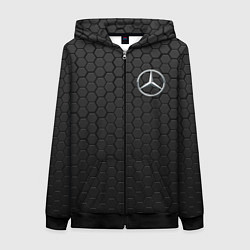 Толстовка на молнии женская MERCEDES-BENZ AMG, цвет: 3D-черный