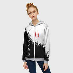 Толстовка на молнии женская The Witcher, цвет: 3D-меланж — фото 2