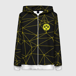 Толстовка на молнии женская BORUSSIA, цвет: 3D-белый