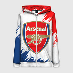 Толстовка на молнии женская ARSENAL, цвет: 3D-белый