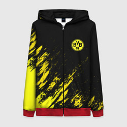 Толстовка на молнии женская BORUSSIA, цвет: 3D-красный