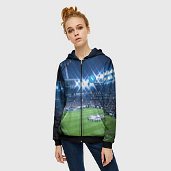 Толстовка на молнии женская FC NAPOLI, цвет: 3D-черный — фото 2