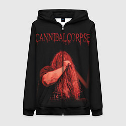 Толстовка на молнии женская Cannibal Corpse 6, цвет: 3D-черный