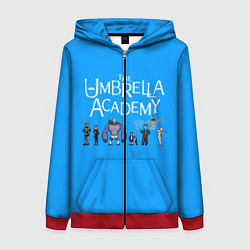Толстовка на молнии женская The umbrella academy, цвет: 3D-красный
