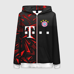 Толстовка на молнии женская FC Bayern Munchen Форма, цвет: 3D-белый