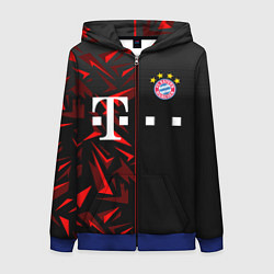Толстовка на молнии женская FC Bayern Munchen Форма, цвет: 3D-синий