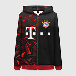 Толстовка на молнии женская FC Bayern Munchen Форма, цвет: 3D-красный