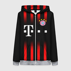 Толстовка на молнии женская FC Bayern Munchen, цвет: 3D-меланж