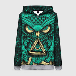 Женская толстовка на молнии Тотемная сова