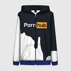 Толстовка на молнии женская Pornhub, цвет: 3D-синий