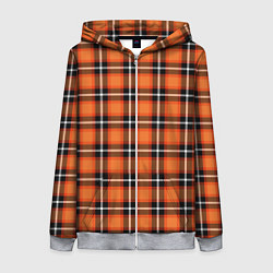 Женская толстовка на молнии Шотландская клетка