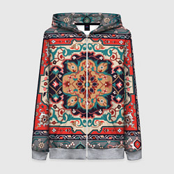 Женская толстовка на молнии Текстура ковра