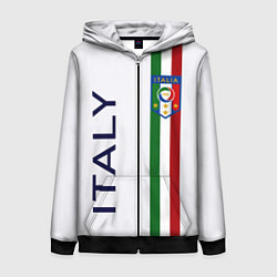 Толстовка на молнии женская СБОРНАЯ ИТАЛИИ, цвет: 3D-черный