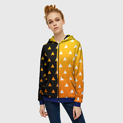 Толстовка на молнии женская ZENITSU ЗЕНИТСУ КИМОНО, цвет: 3D-синий — фото 2